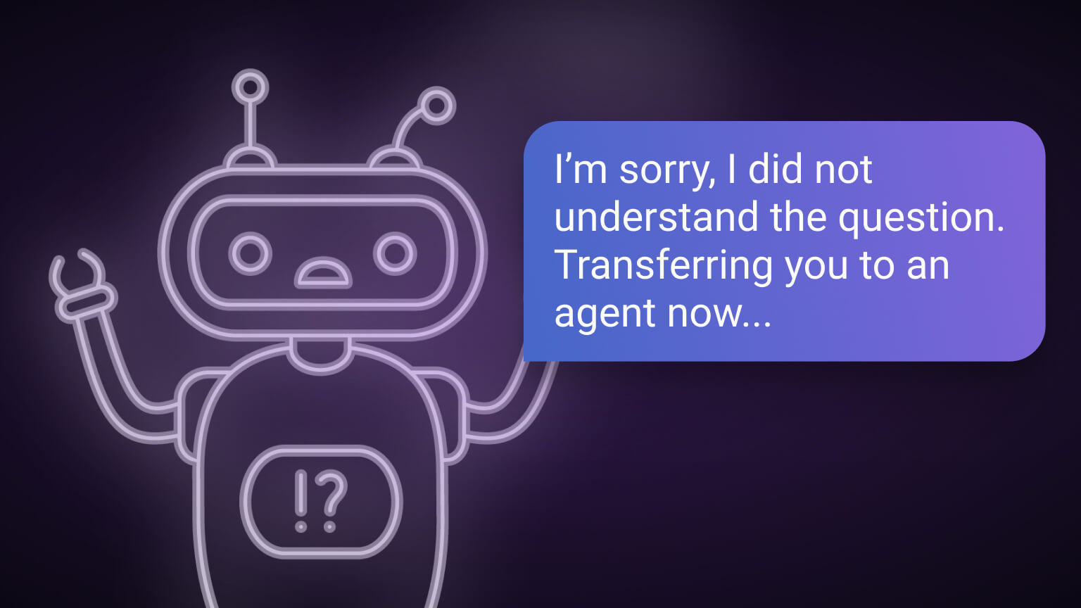Bot conversation example of escalating to human agents