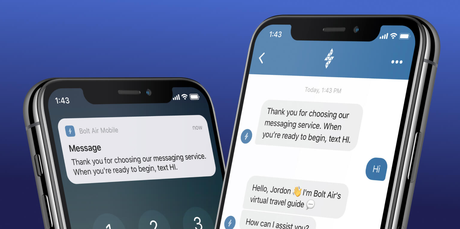 voice to messaging example