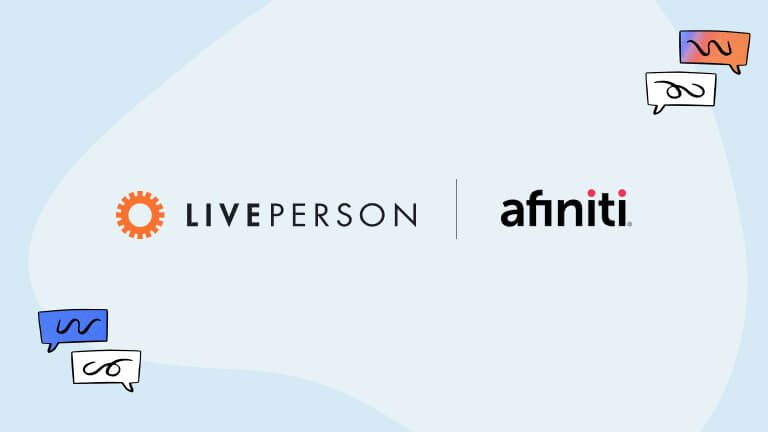 Afiniti + LivePerson logos, signifying their partnership for a more customized experience