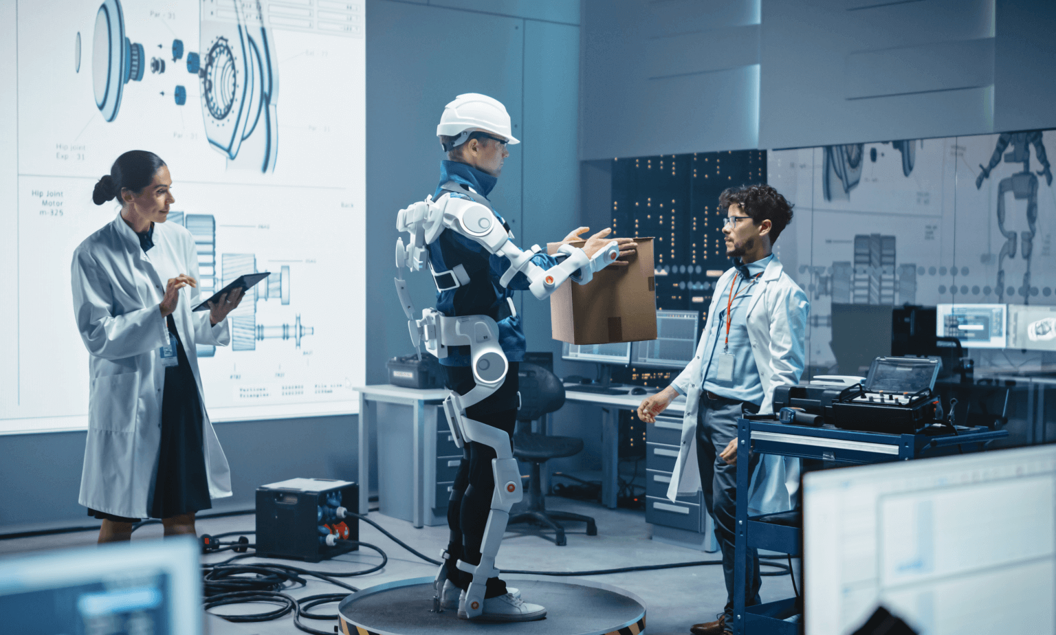 Scientists testing robotic assistance in lifting items