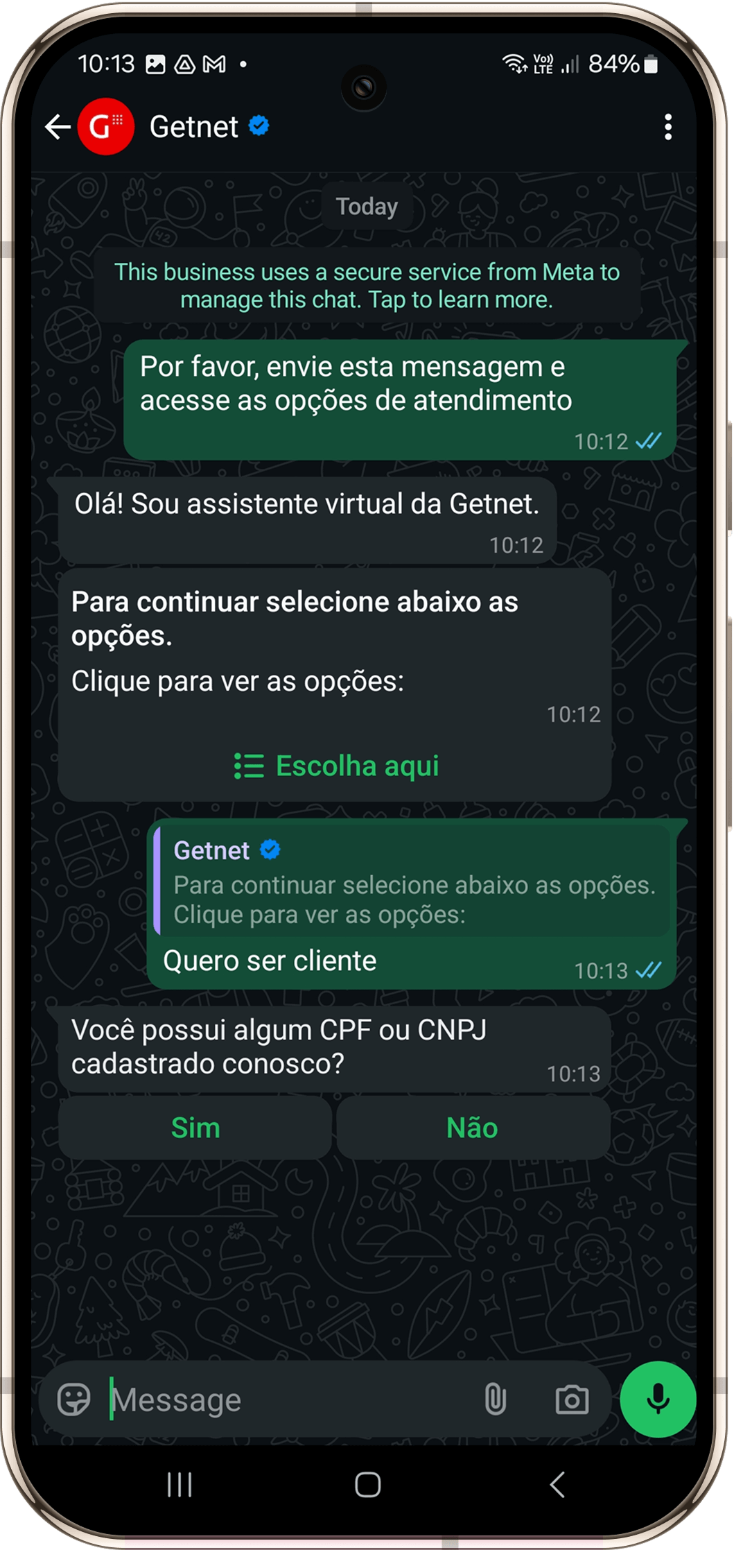 Virtual assistant helping manage business processes through Whatsapp messages