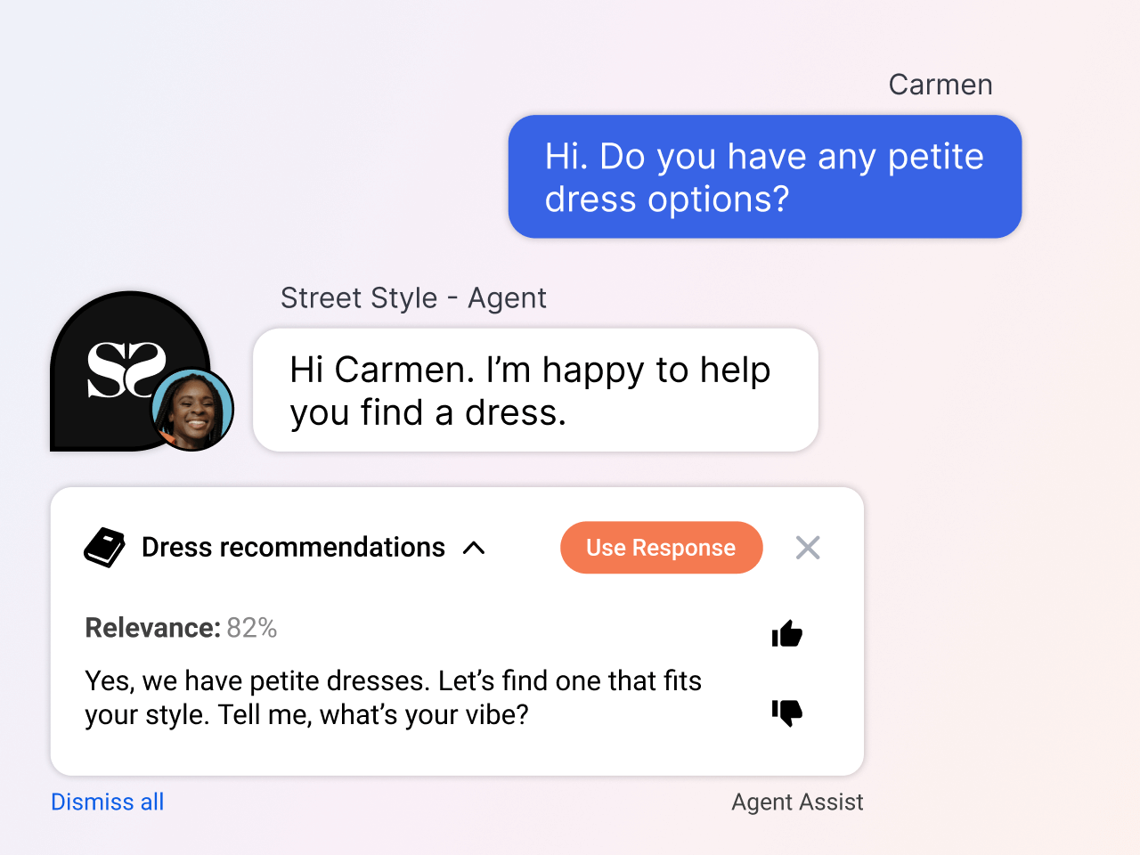 conversation example using generative ai work to generate content, with human intelligence to confirm its accuracy before using