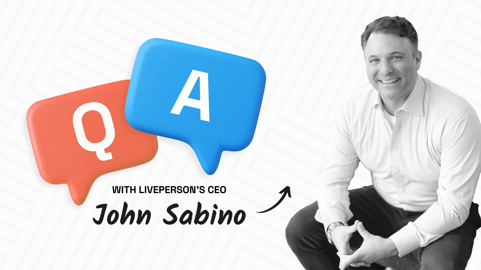 Q & A illustration for the LivePerson CEO interview on recent AI innovations across diverse sectors