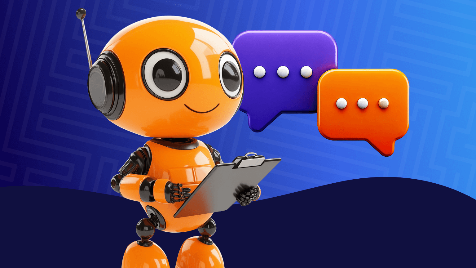 smiling bot using an NPS survey template via messaging